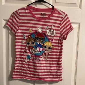 L.O.L. Surprise! Pink Striped Kids T-Shirt